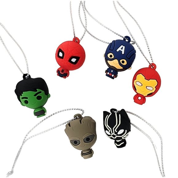 Hallmark Marvel Set of 6 Mini Christmas Tree Ornaments - Picture 2 of 4